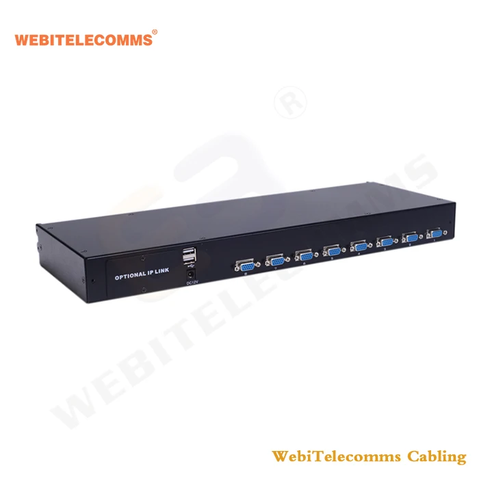  1U стоечный 8 портов 17 дюймов сенсорный экран ЖК-монитор VGA KVM переключатель