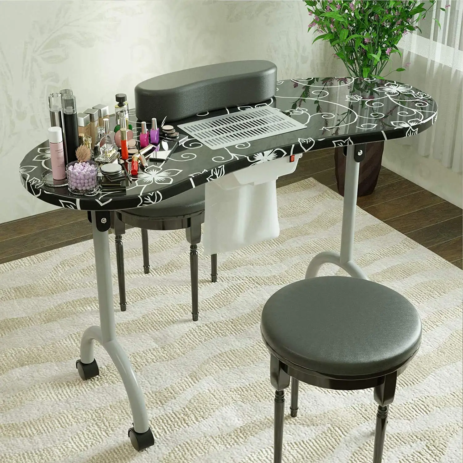 Стол onglery Spa салон красоты портативное оборудование для дизайна ногтей белый Маникюрный Стол для ногтей стол маникюрные столы с вентилятором (1600369331506)
