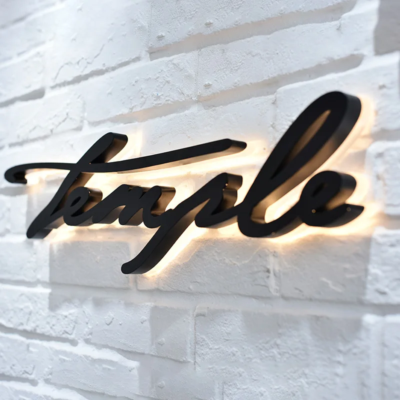 Love wall art 3d vintage letter luminous signage lighted alphabet coffee light channel letter hotel door signs