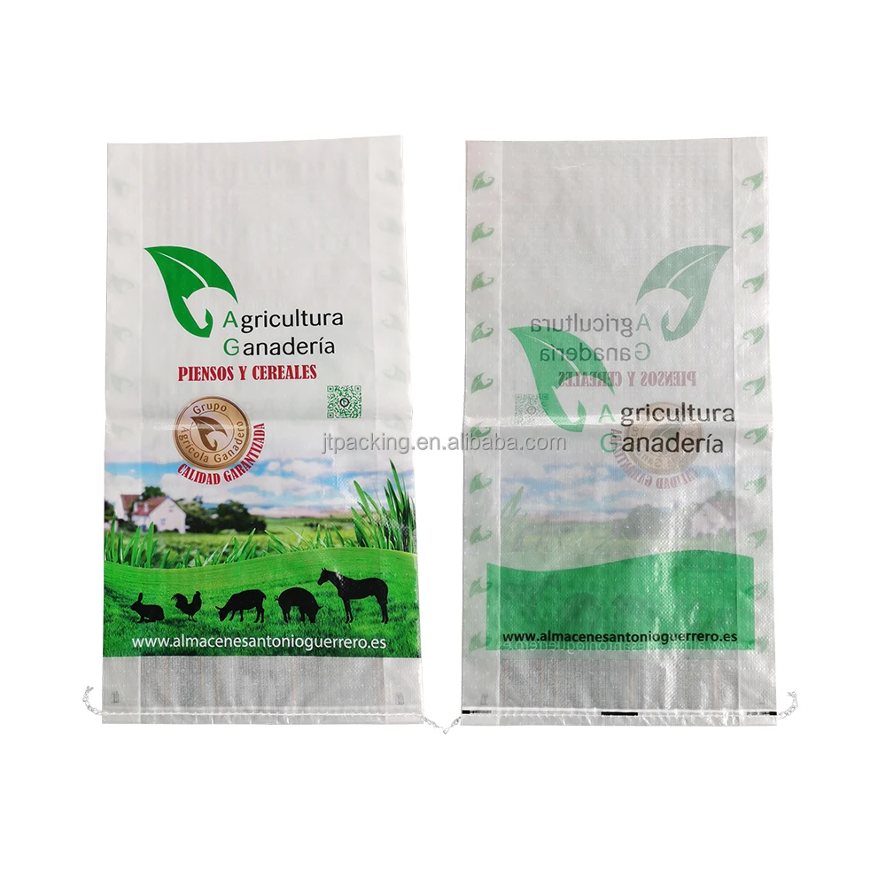 PP Woven Transparent Flour Packing Empty Sacks Bags for Feeds Rice Grain 20 25 50kg