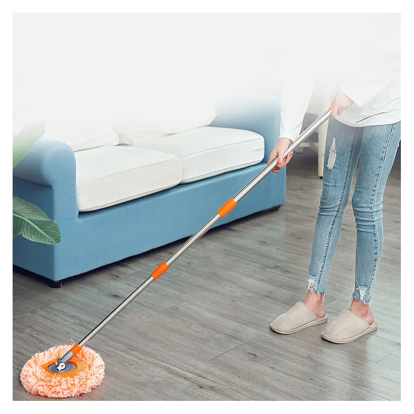2021 New Arrival Microfiber Mop Telescopic Tile Scrubber Wall and Ceiling Mops with Adjustable Long Handle Coral Chenille Mop
