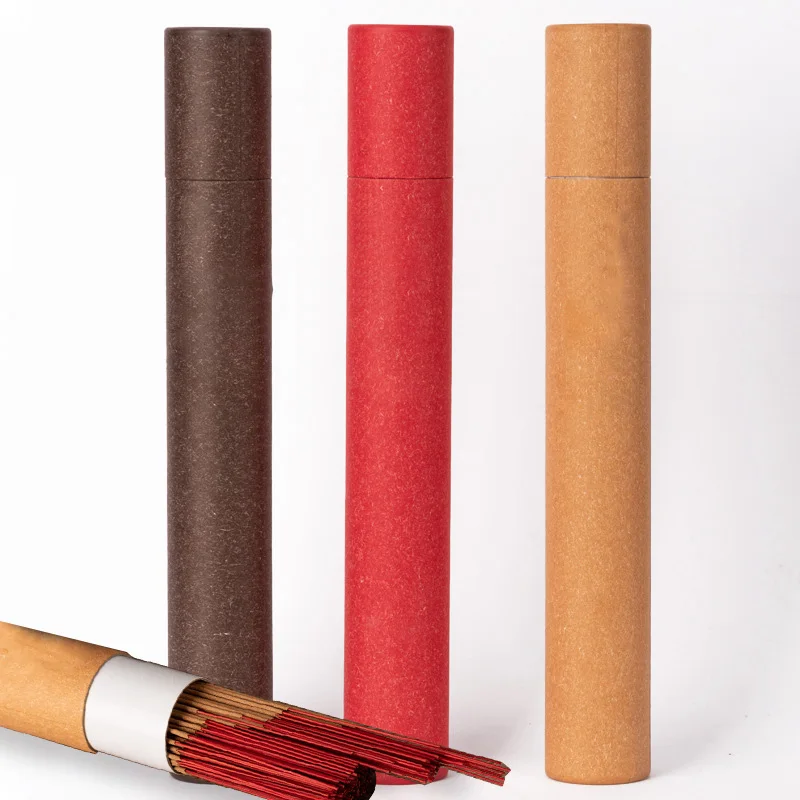 Custom printing cylinder shape natural fragrance scented sticks packaging incense sticks tube box