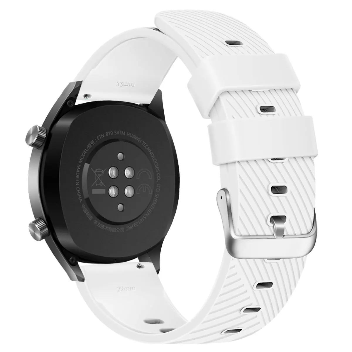 Silicone Watch Bands for samsung galaxy watch 5 Bracelet with Silver Buckle Soft 20mm Silicone Smart Watch Strap