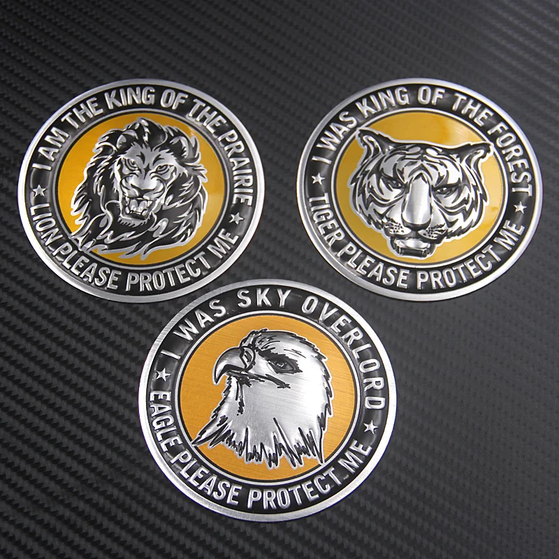 Drop shipping products Aluminum designs logo decals for motorcycle 3d metal stickers