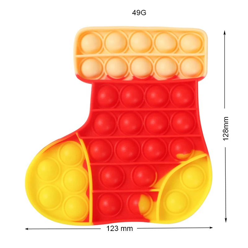 Hot Christmas Squeeze Fidget Toys Stress Relief Pack Set For Kids Silicone Bubble Fidget   Popper For Sensory Push Pops Fidget T