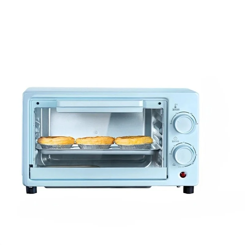 Mini Electric Toaster Oven Small Multi-Functional Breakfast Maker with Metal Housing for Toasting Bread & Baking Household Use