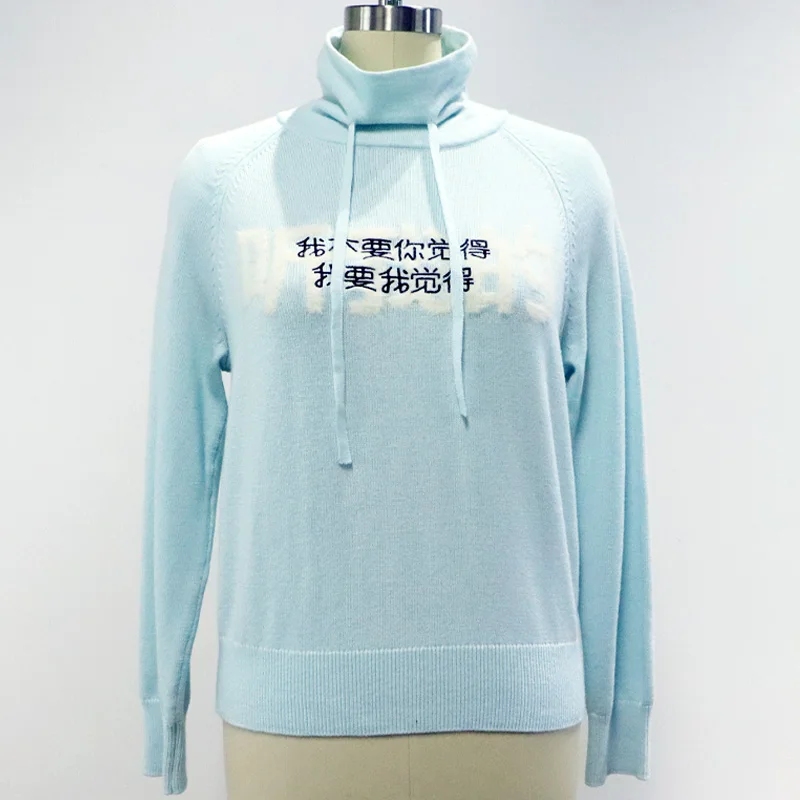 Fashion Knitted Women's Spring Turtleneck Pullover Women's Leather Sweater Dress