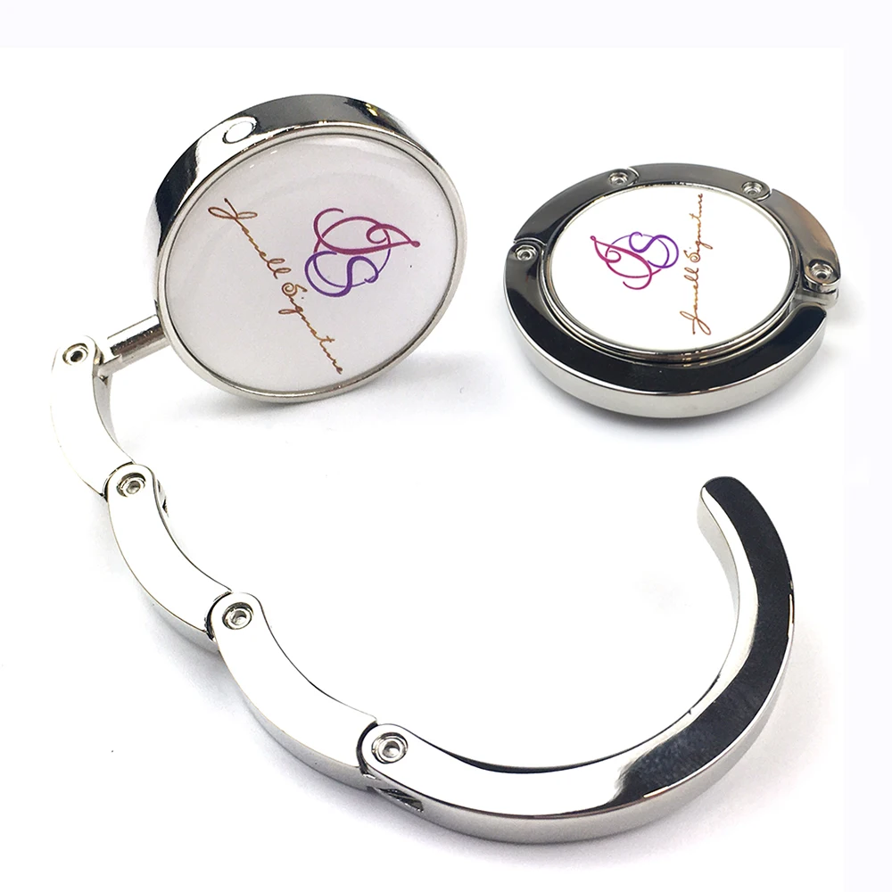 Wholesale Portable Bag Hanger Custom Logo Purse Hook Folding Table Handbag Holder