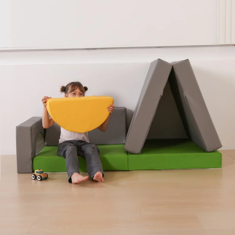 10PCS Modular Kids Play Couch and Floor Sofa for Children Convertible FoamFloor Cushion Kids Modular Couch