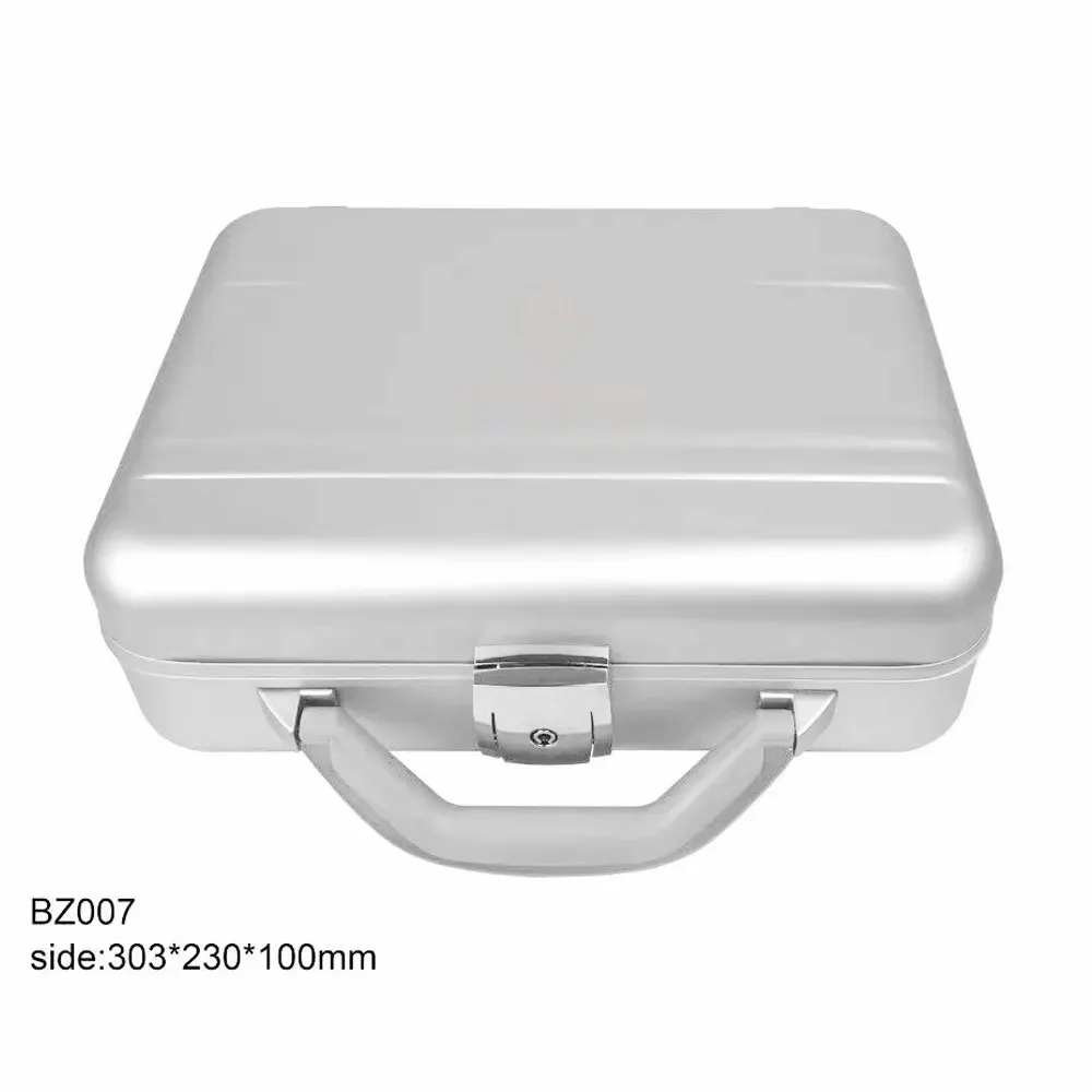 Full Aluminum Briefcase Metal Toolbox With Lock Laptop Business Suitcase Portable Notebook Case