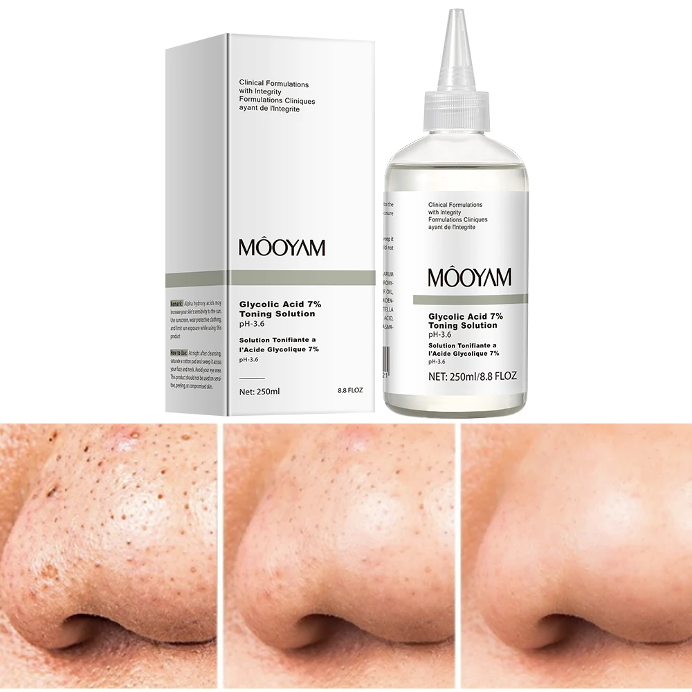 Hot Sale Private Label Customized OEM LOGO Glycolic Acid 7% Toning Solution Oil Control Serum Skin Care Face Serum
