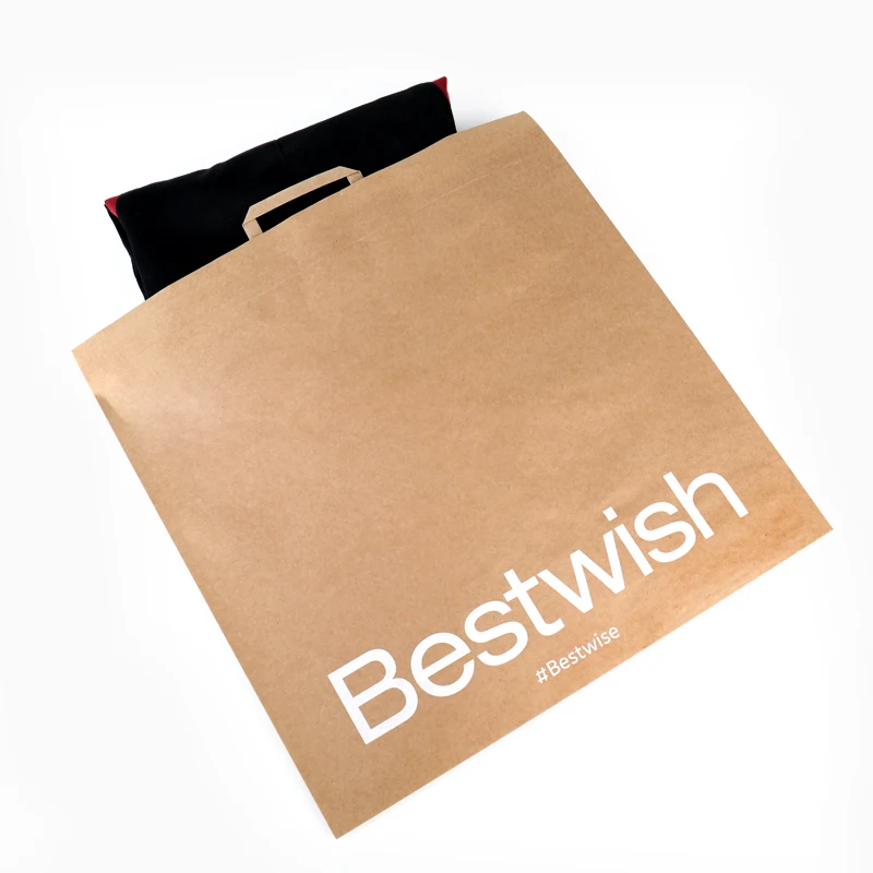 Custom Natural Color Kraft Paper Mailing Bag Eco Friendly Biodegradable Mailer Bag