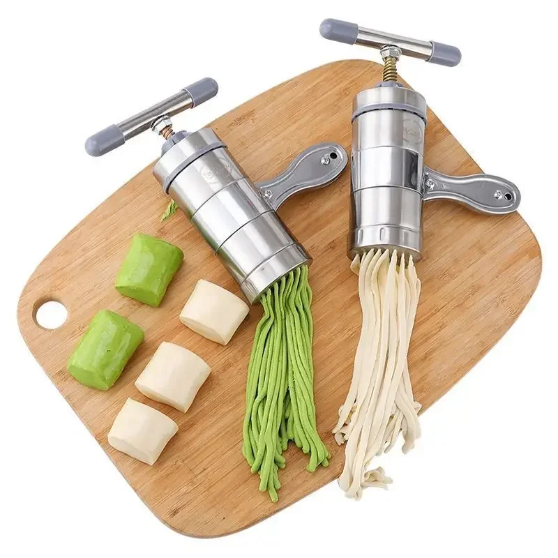 Noodles Maker Machine Portable Manual Operated Stainless Steel Sturdy Homemade Pasta Maker For Fresh Fettuccine