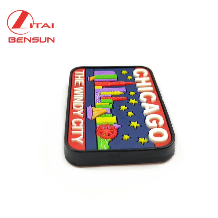 Manufactures Custom Cute 3D Silicon Refrigerator Magnet Tourist Souvenir Attraction Soft Rubber PVC Fridge Magnets