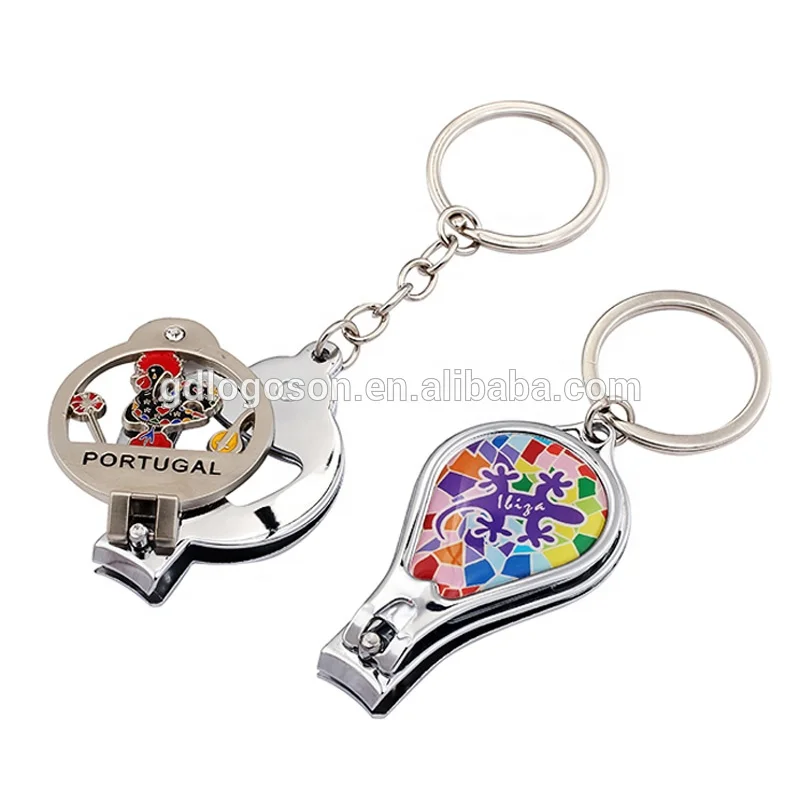 Custom Souvenir Metal Souvenir Nail Clipper Key Holders with Nail Cutter Small Nail Clipper