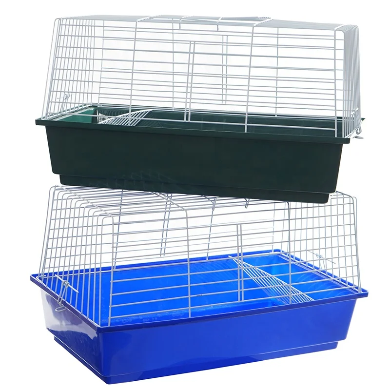 Small plastic metal rabbit breeding cage