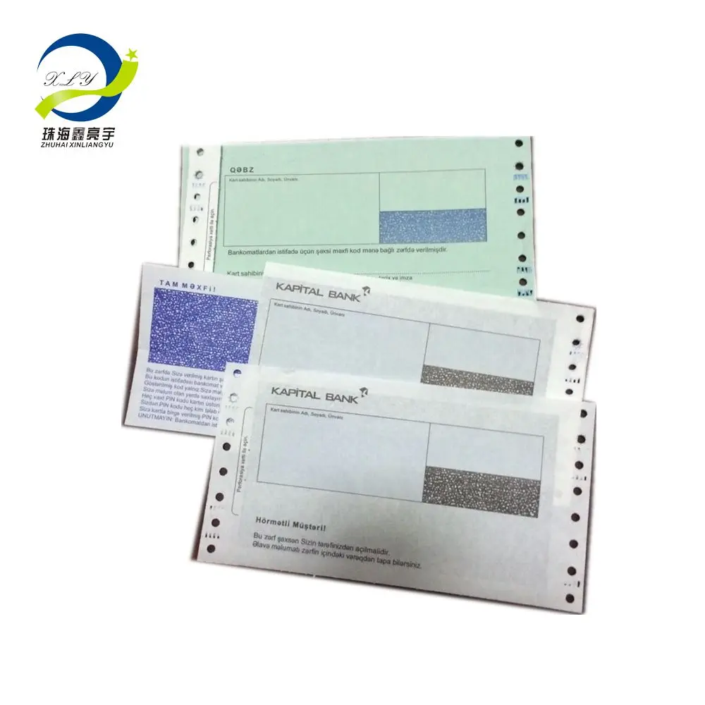 Made in china OEM color Secret envelope Three ply copy pin thermal paper envelope  2ply 3ply 4ply pin mailer printing