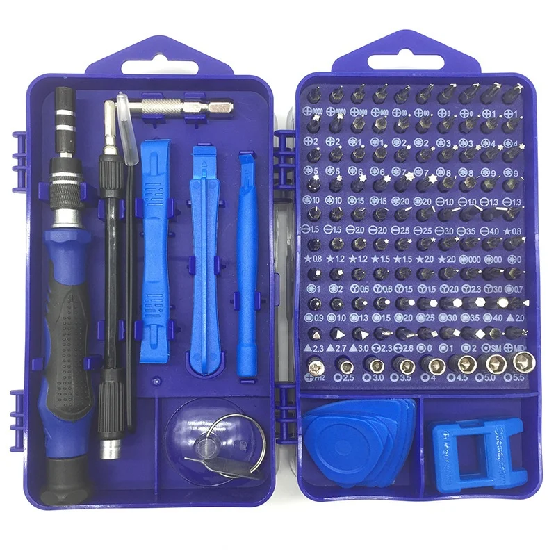 Cross-border hot 115 in 1 screwdriver tool set mobile phone repair tool multi-functional precision screw head
