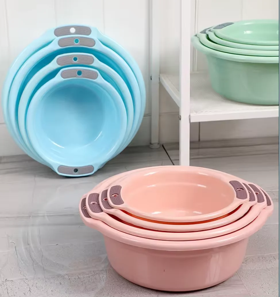 Multiple models of household water basins multi functional thickened plastic basins Circular basin for laundry bathroom kitchen