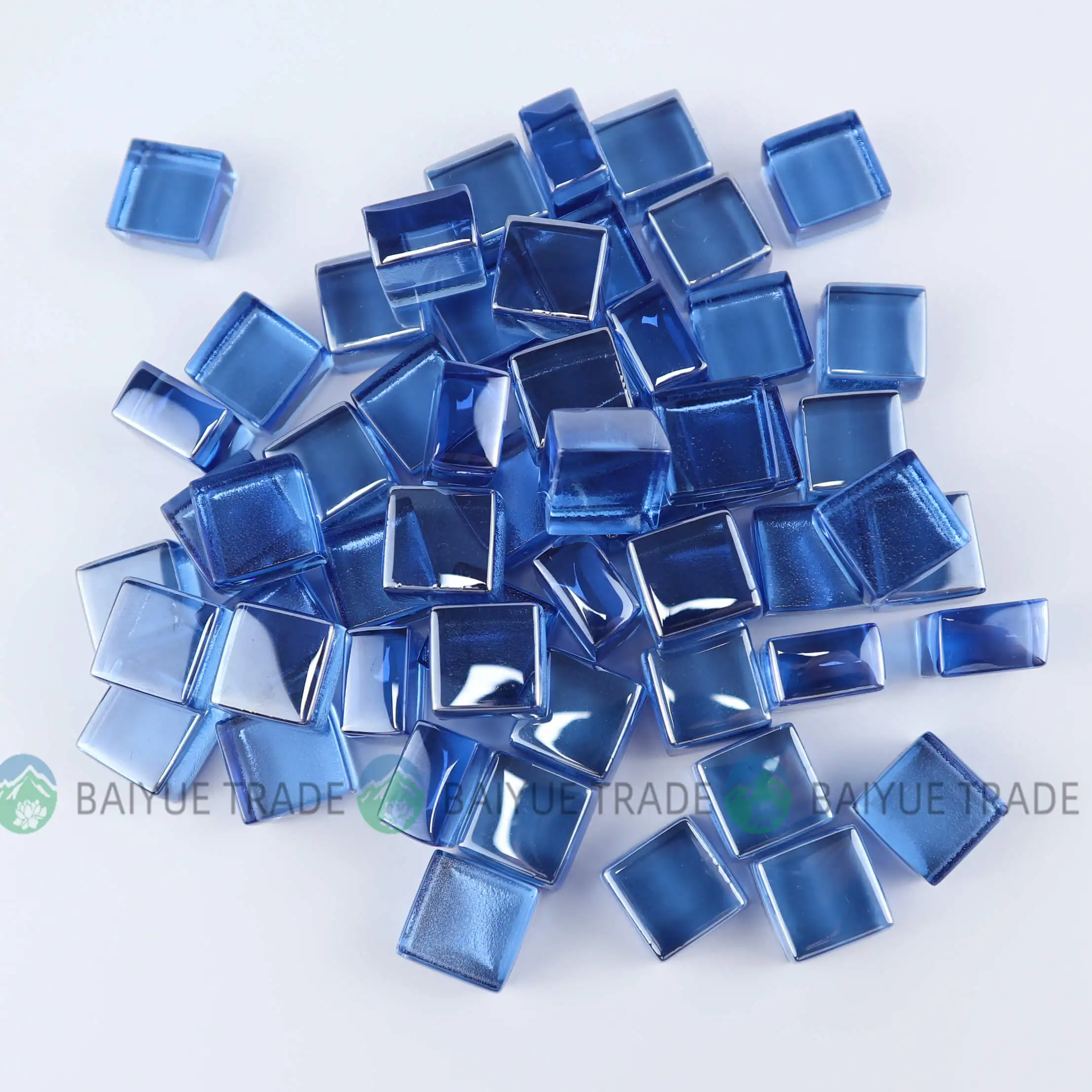 Square Glass Beads Multicolor Crystal Lampwork & Glass Wholesale Cheapest for Decoration and Landscaping Copper Color CN;HEB GB