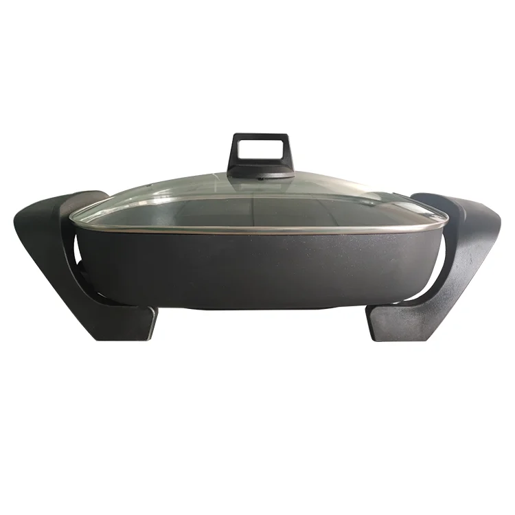 Wholesale OEM Best Price Korean Fashionable Electric Pan Dishwasher Safe Non-stick Black Electric Skillet