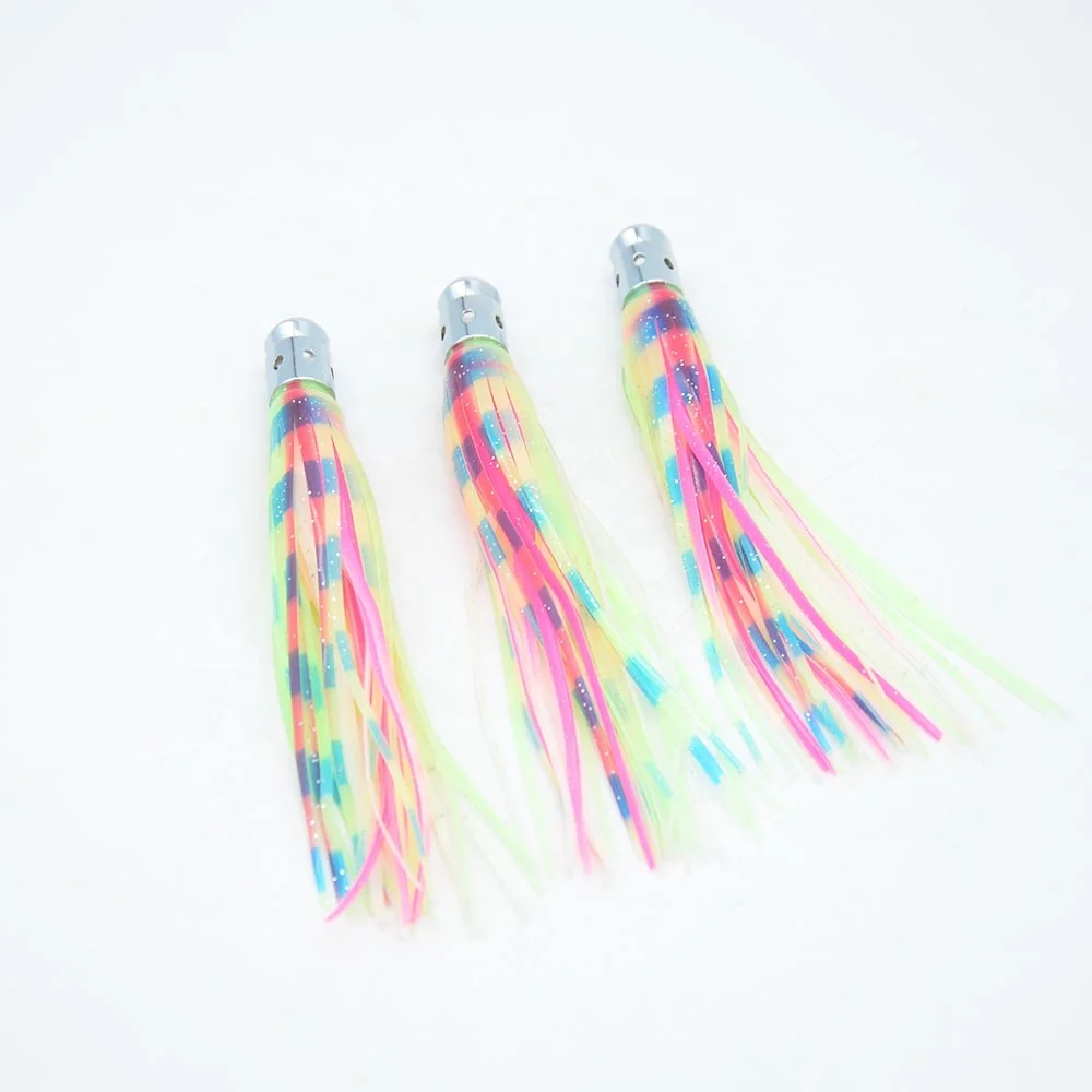 Fishing Lures 37g Boat Acrylic Resin Octopus Bionic Squid Fishing Bait Feather Skirt Fishing Troll Lure