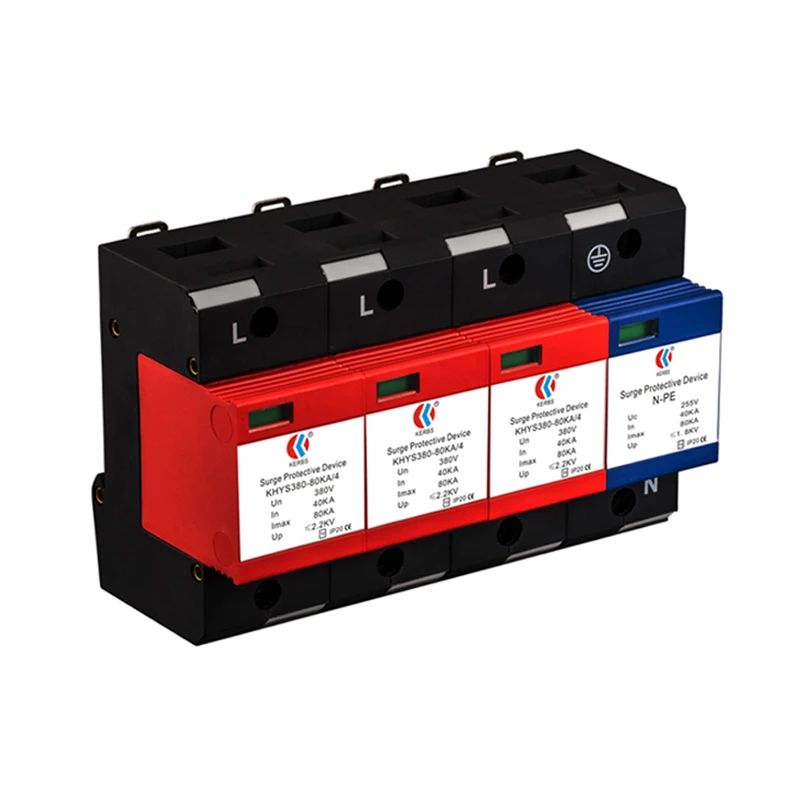 OEM lightning surge arrester T1 T2 three phase npe ac spd 40ka surge protector devices