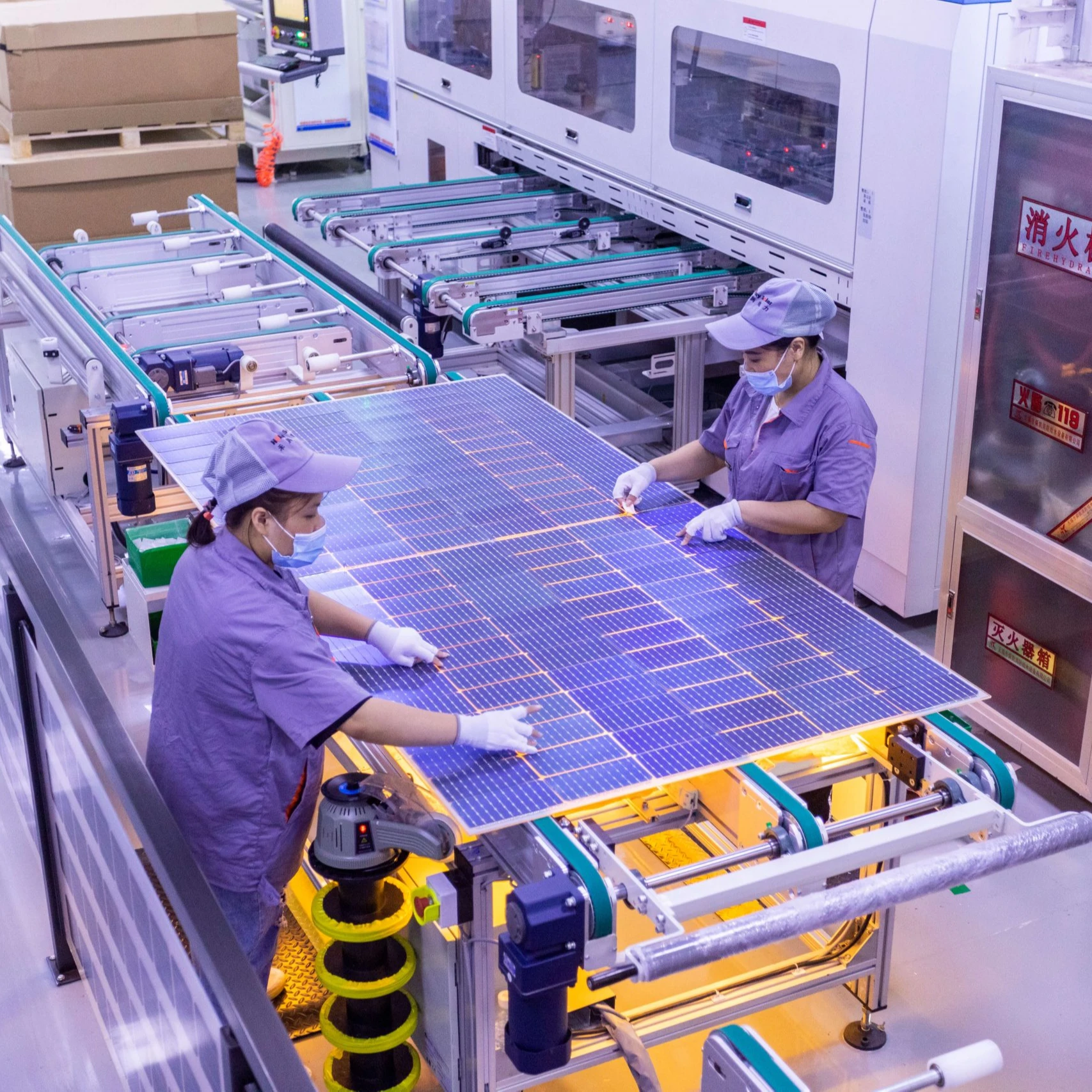 Raidant Big Power High Quality 100mw Solar Module Panel Production automatic Assembling Line