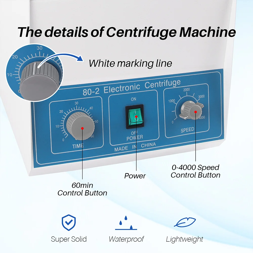 0-6min Timing range laboratory machine prp centrifuge 300-4000r/min prf blood prp laboratory centrifuge machine