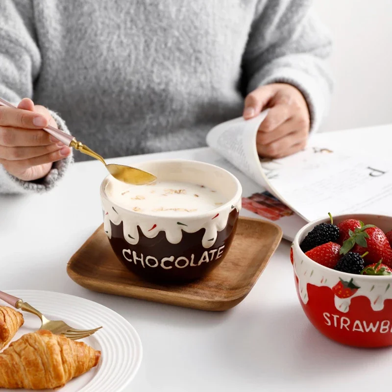 Amazon Hot Sell Ceramic Fondue Pot Set Home Cooking DIY Glazed Ceramic Fondue Pot For Cheese or Chocolate