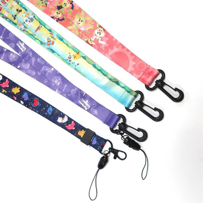 Recycled Sublimation Badge Reel Lanyard Roll Pvc/Silicone/Nylon/Polyester Satin Ribbon Lanyard