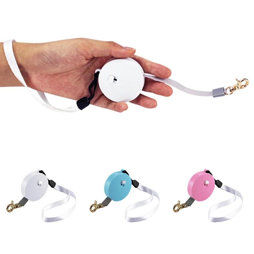 Factory Direct Automatic Reflective Retractable Dog Leash Waste Bag Adjustable Nylon Pet Leash Cute Animal Feather Dog Walking