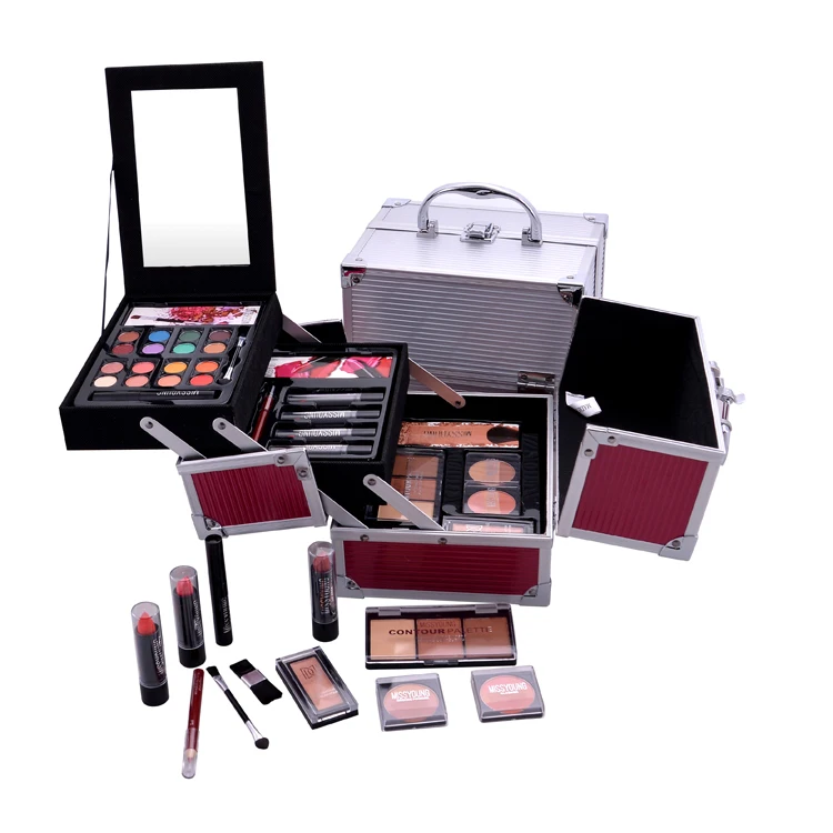 Widely Used Superior Quality Colorful Small Travel Makeup Cosmetic Case Box Makeup Brush Set  Eyeshadow Palette Makeup Gift Set