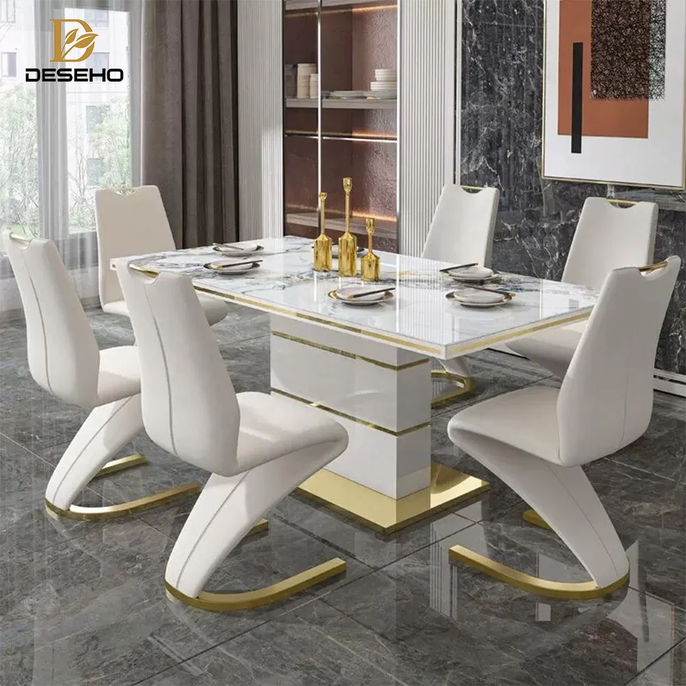 Dining Table Set Dining Room Furniture Table and Chairs Best-selling Design Modern Home Furniture Wooden Europe Simple Modern