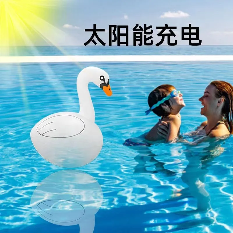 factory supply new style funny solar durable swan for pool party lighting inflatable animal toys for children