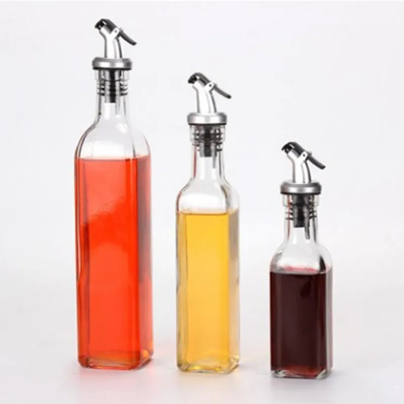 MH743 Olive reusable oil glass bottle transparent sesame oil sauce vinegar cooking wine bottle sesame oil bottle 250ML 500ML