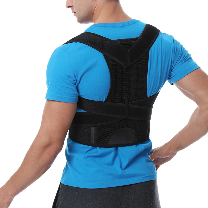Hot sale Adjustable Shoulder Breathable Spine Support Comfortable Upper Back Brace Posture Corrector for Men and Women