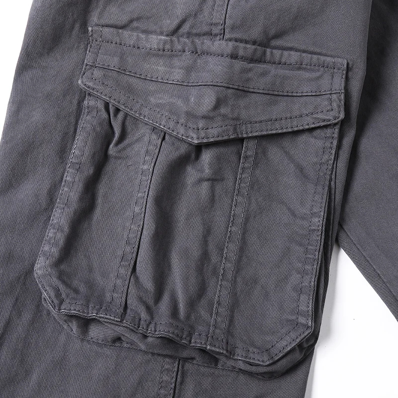 BAWANGCHENG new  design Breathable multi pocket garment dyeing  custom six pockets jogger pants mens  bermuda cargo pants