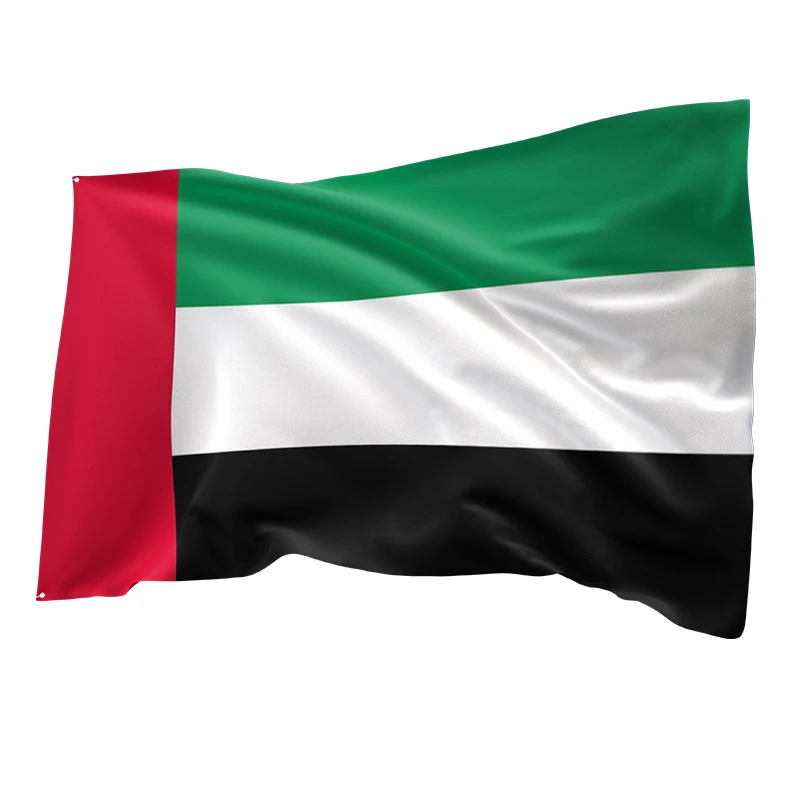 High Quality Custom 3x5 Silk Flags All Countries Including UAE Factory Prices Automotive Insurance Agriculture Digitally Printed