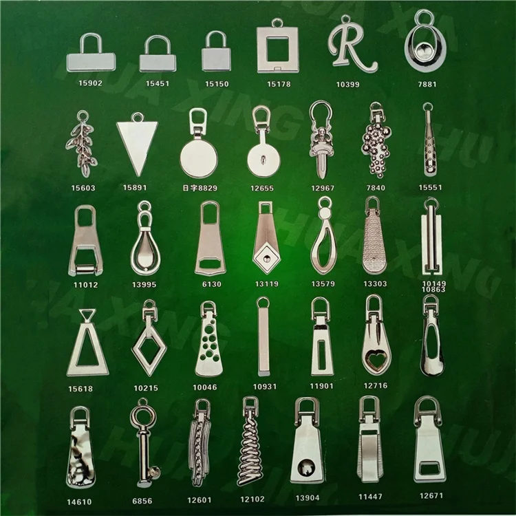 circular smiley face flower Leaf guns pentagram peach heart letter metal zipper slider puller pendant pull parts