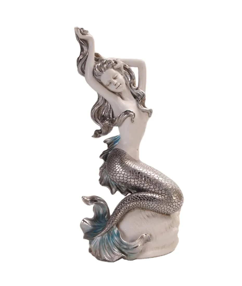 Polyresin sculptural animal molds home decorations ocean mermaid figurines resin gifts & crafts