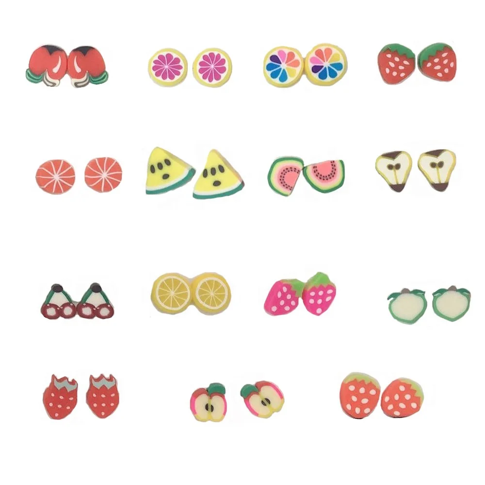
New Arrive 500g Fruit Slices Polymer Clay Nail Art Sticker Soft Animal Flower Fruit Nail Decoration Slime Diy Supplies 