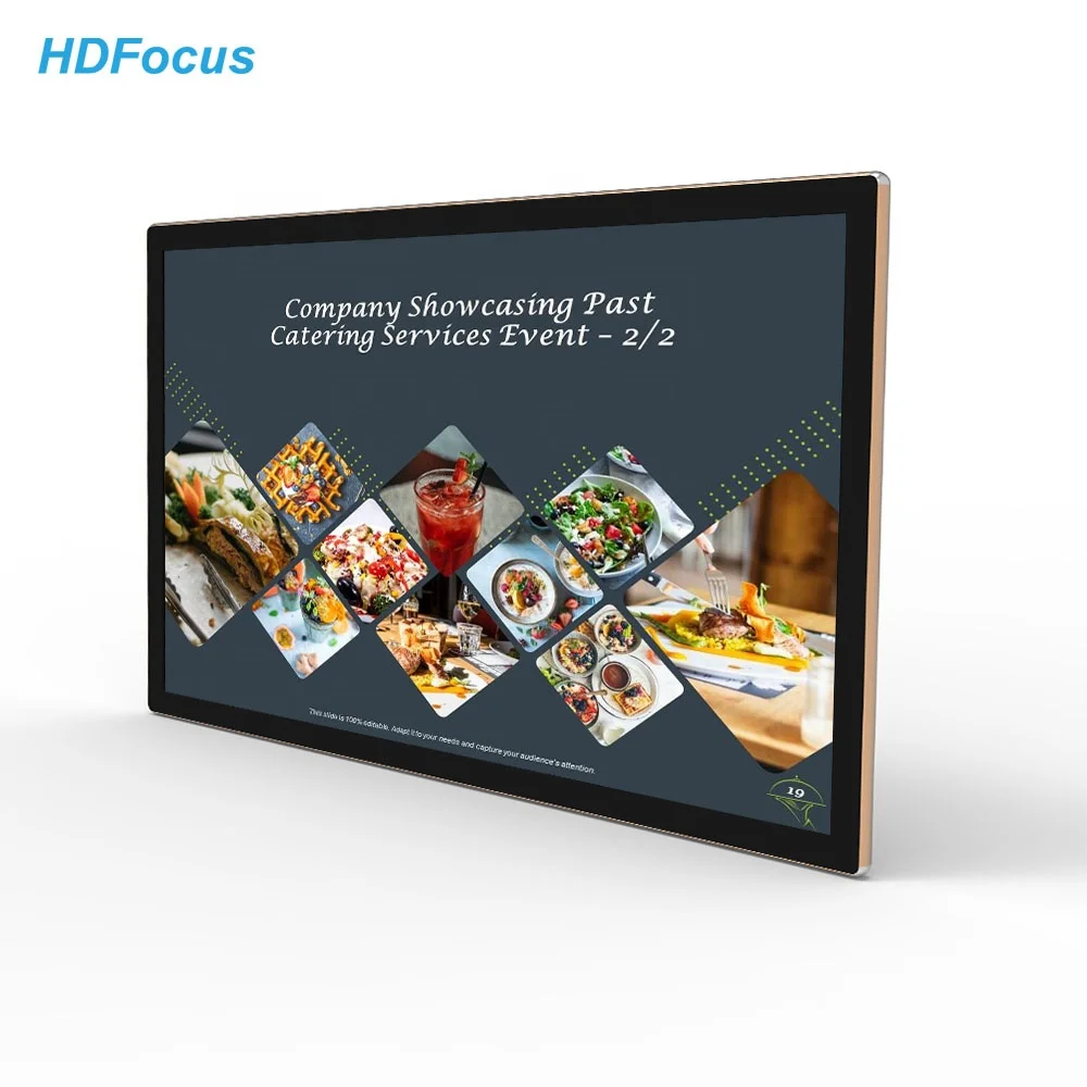 55 Inch HD Controller LCD Mall Windows OS Advertising Interactive Ultra Slim Video Wall Mount Digital Signage Display Screen Pri