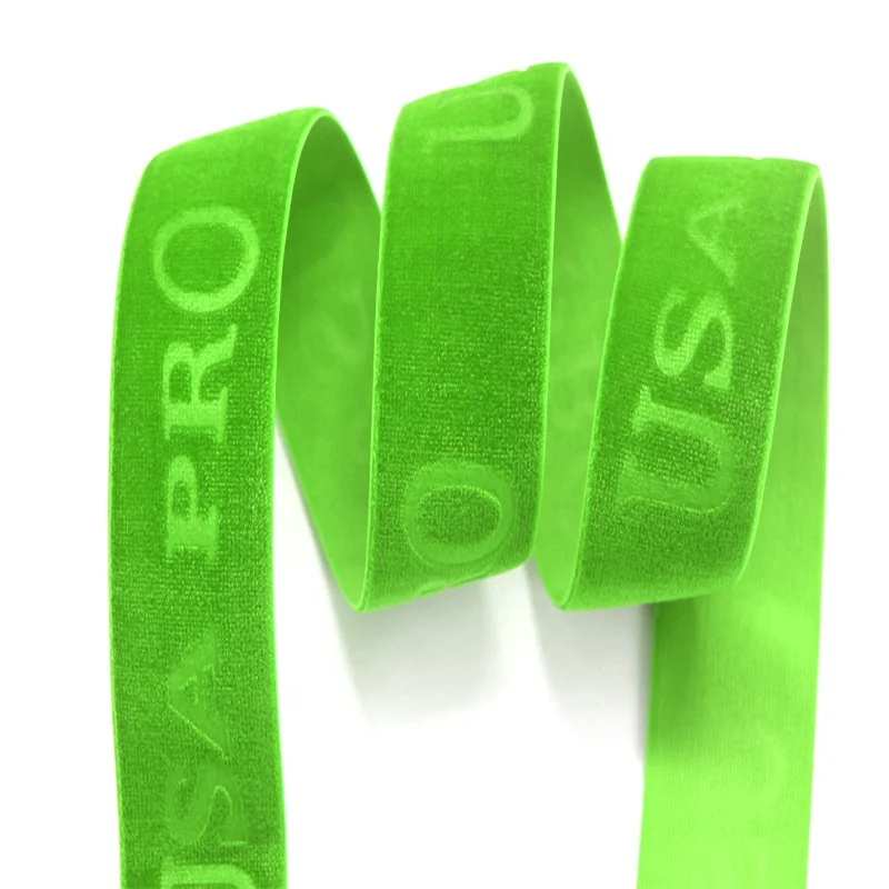 Custom Velvet Ribbon With Embossed Logo Pattern Ribbon