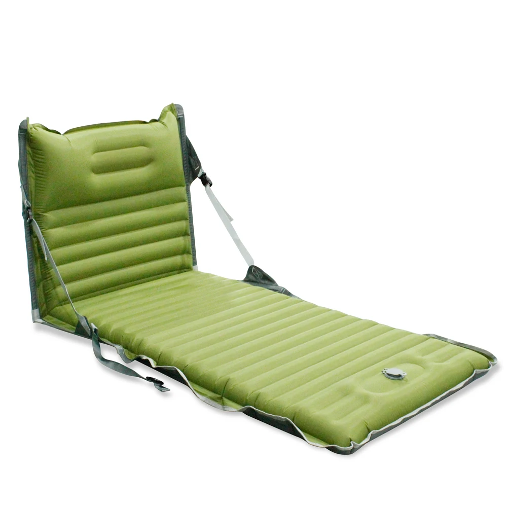 Factory Direct Outdoor Inflatable Folding Sleeping Pad Chair Dual-use Mat Chair Camping Single Person Inflatable Bed