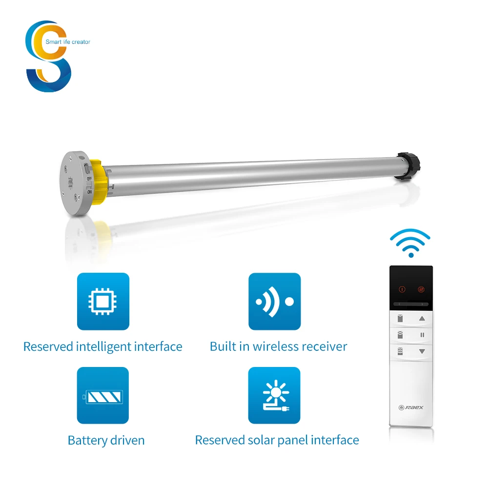 Dc Printer 220v 45 Mm Window Shades Blinds Motorized Electric Blackout 60kg Tubular Solar Motor For Roller Shutter