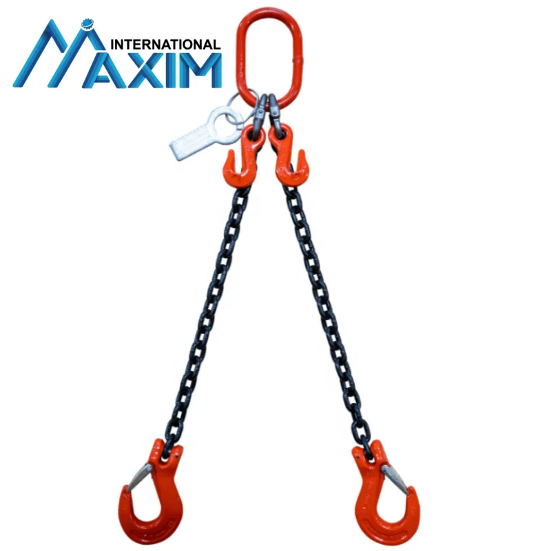 Lifting Tools 2Ton Grade80 2 Leg Chain Sling With Shortners