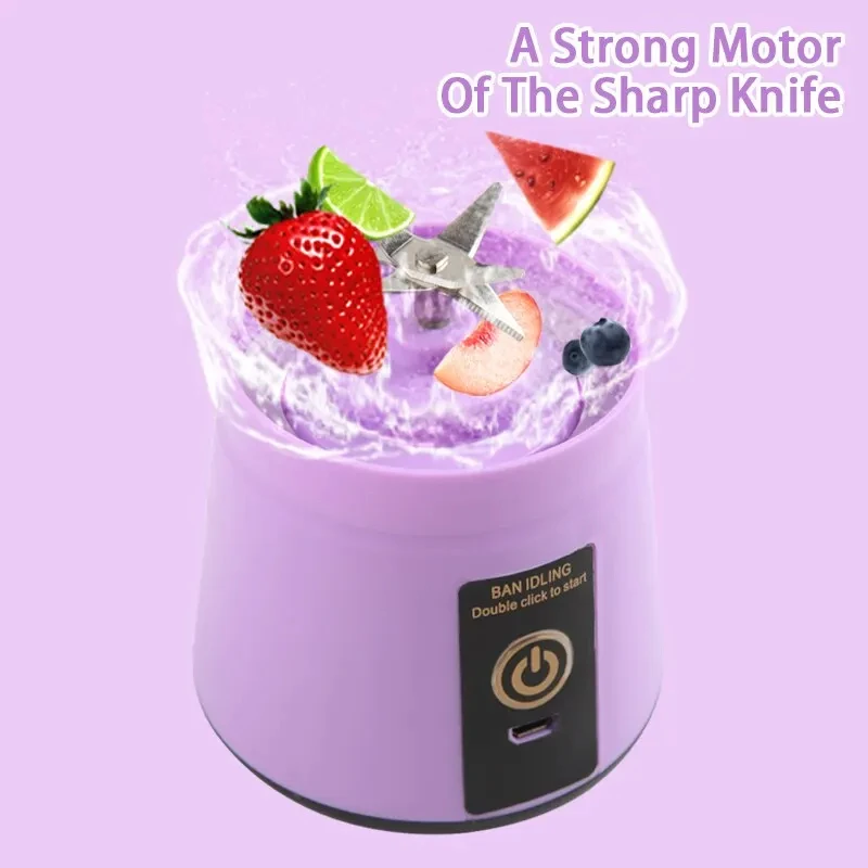 Portable Fruit Juice Blenders Summer Personal Electric Mini Bottle Home USB 6 Blades Juicer Cup Machine For Kitchen