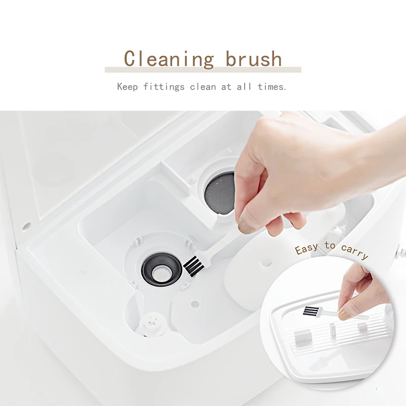 RUNAL Smart Brand New Long Essential Oil Aroma Mute Led Timer Ultrasonic Double Nozzle Room Hot Warm Steam Mist Air Humidifier