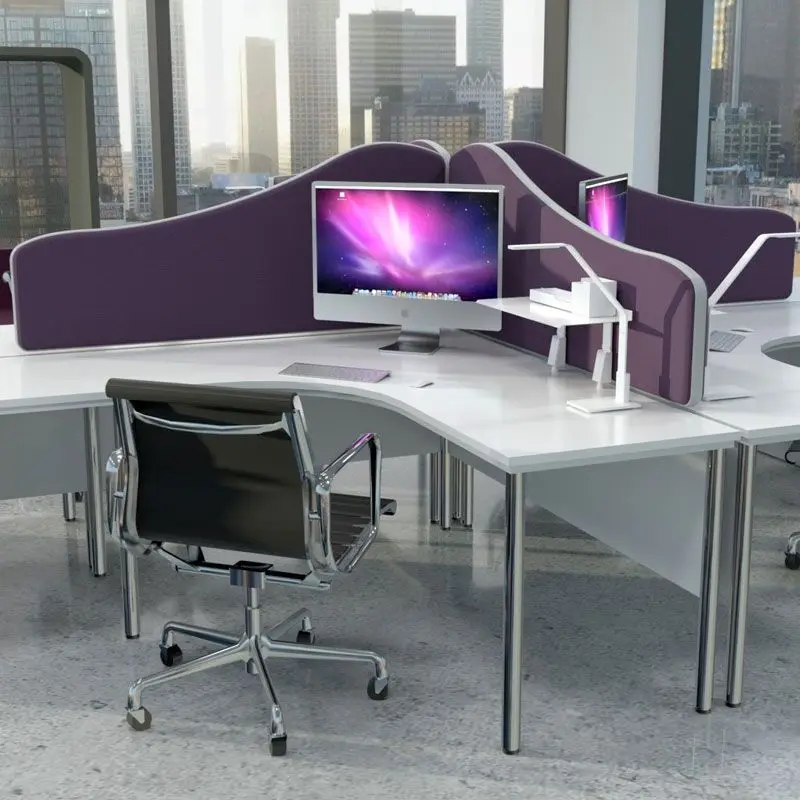 Screen partition multi person combination desk screen, work position card holder screen for employees decoration materials